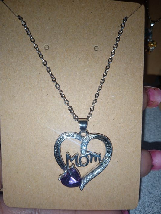 925 purple mom necklaces