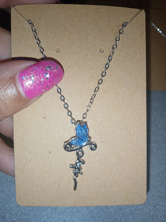Blue faith necklace